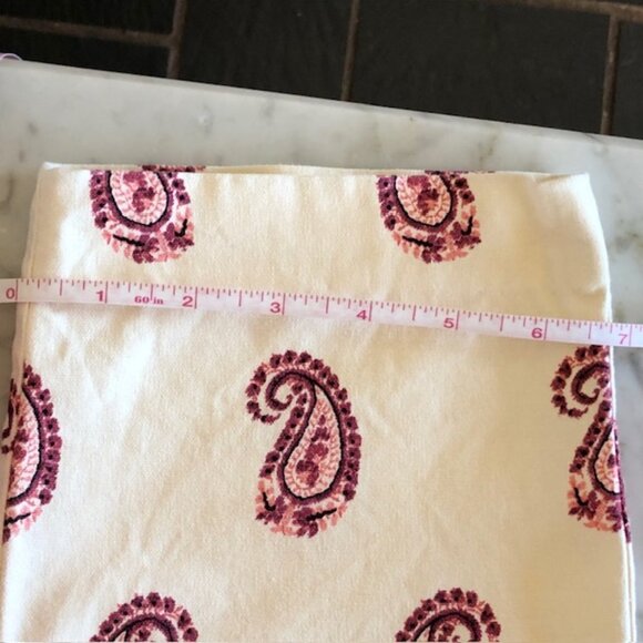 LOFT Marisa Ankle Cream Pink Paisley Pants 8 - Picture 16 of 16